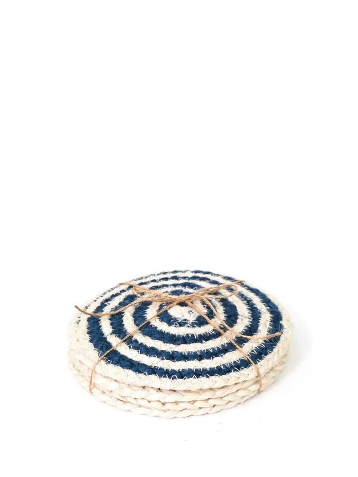 Kata Spiral Coaster Trivet - Blue (Set of 4) by KORISSA