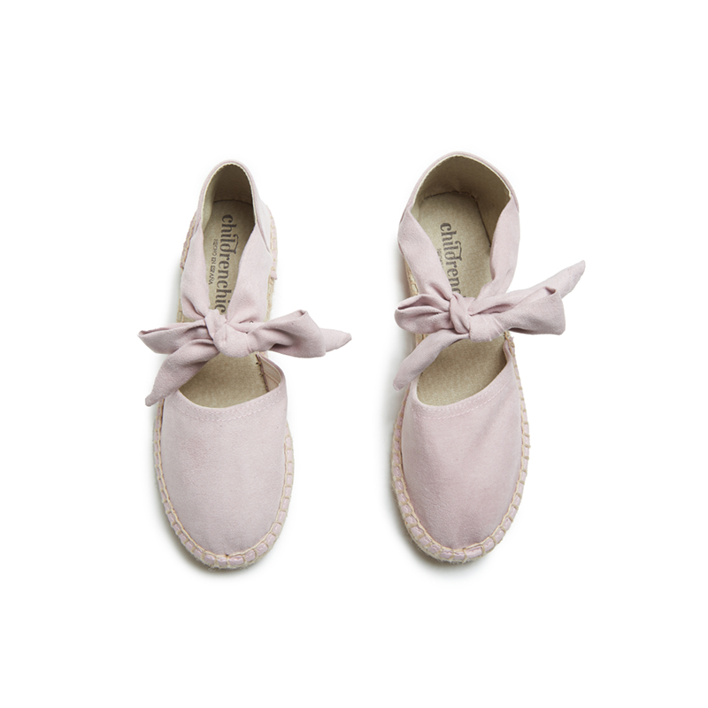 Suede Espadrille in Light Pink by childrenchic