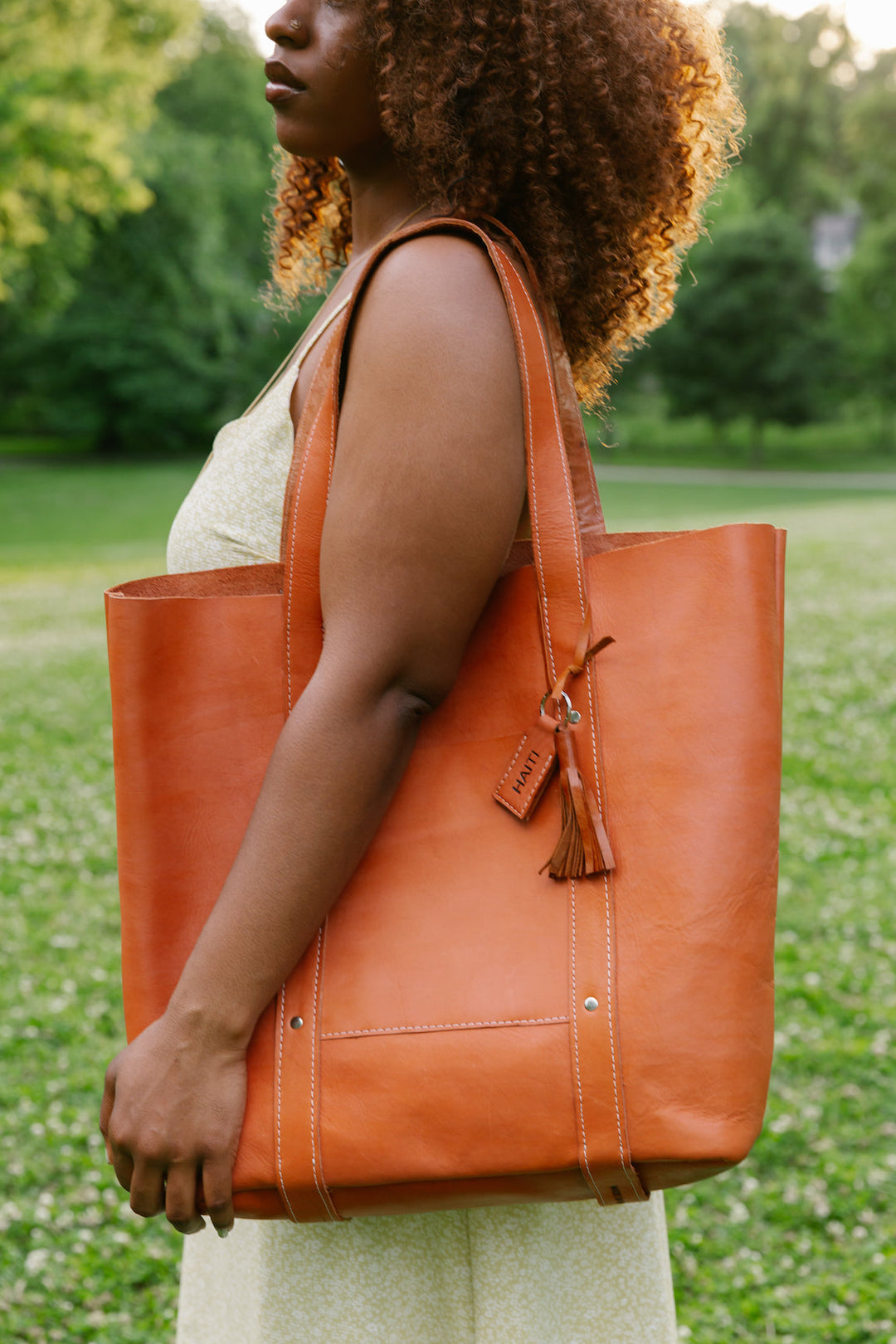 XL Raw Leather Tote by 2nd Story Goods