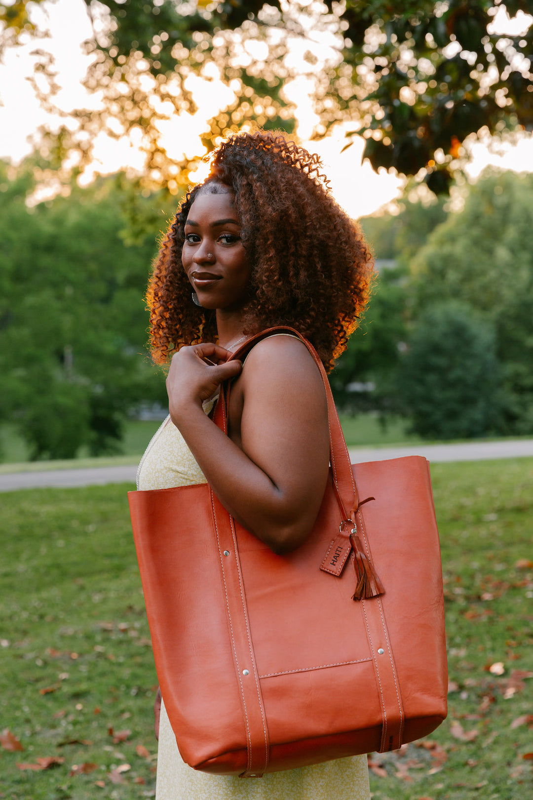 XL Raw Leather Tote by 2nd Story Goods