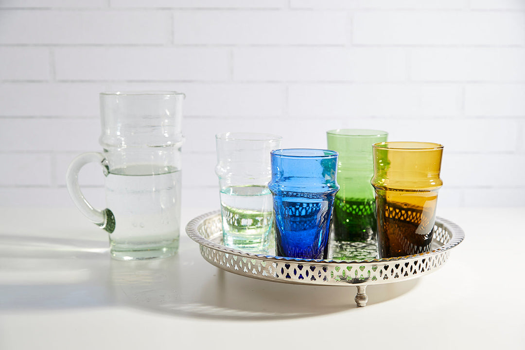 Moroccan Beldi Glassware - Set of 6 by Verve Culture