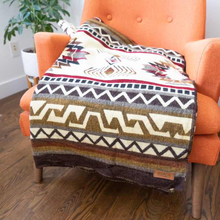 Andean Alpaca Wool Blanket - Mountain by Alpaca Threadz