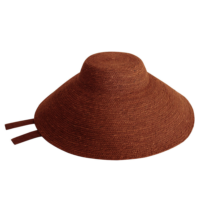 REIGN Jute Hat In Burnt Sienna by BrunnaCo