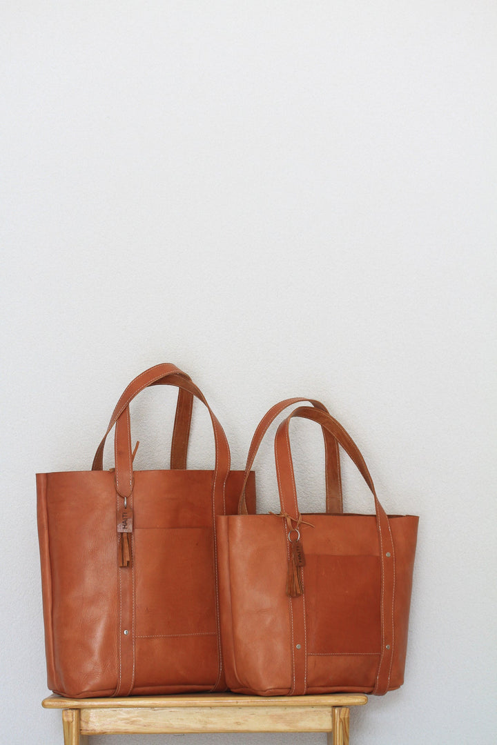 XL Raw Leather Tote by 2nd Story Goods