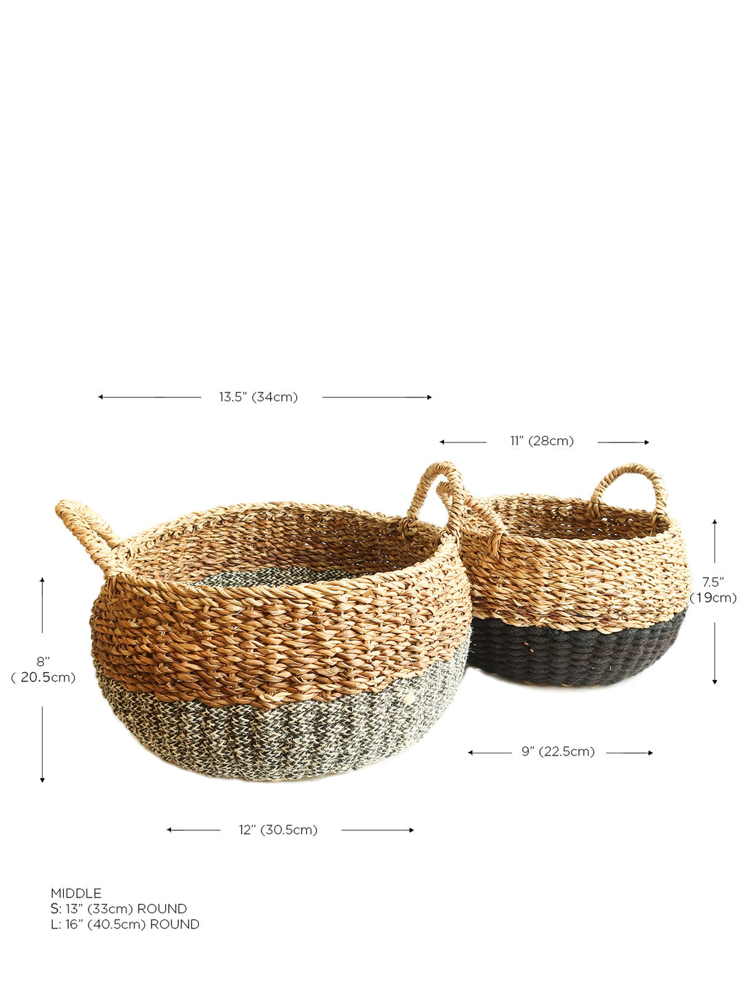 Ula Floor Basket - Black by KORISSA