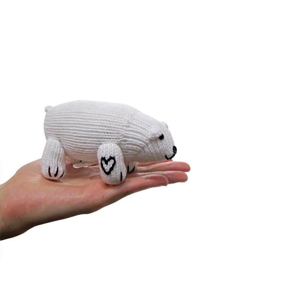Organic Baby Toys - Newborn Rattles | Polar Bear by Estella