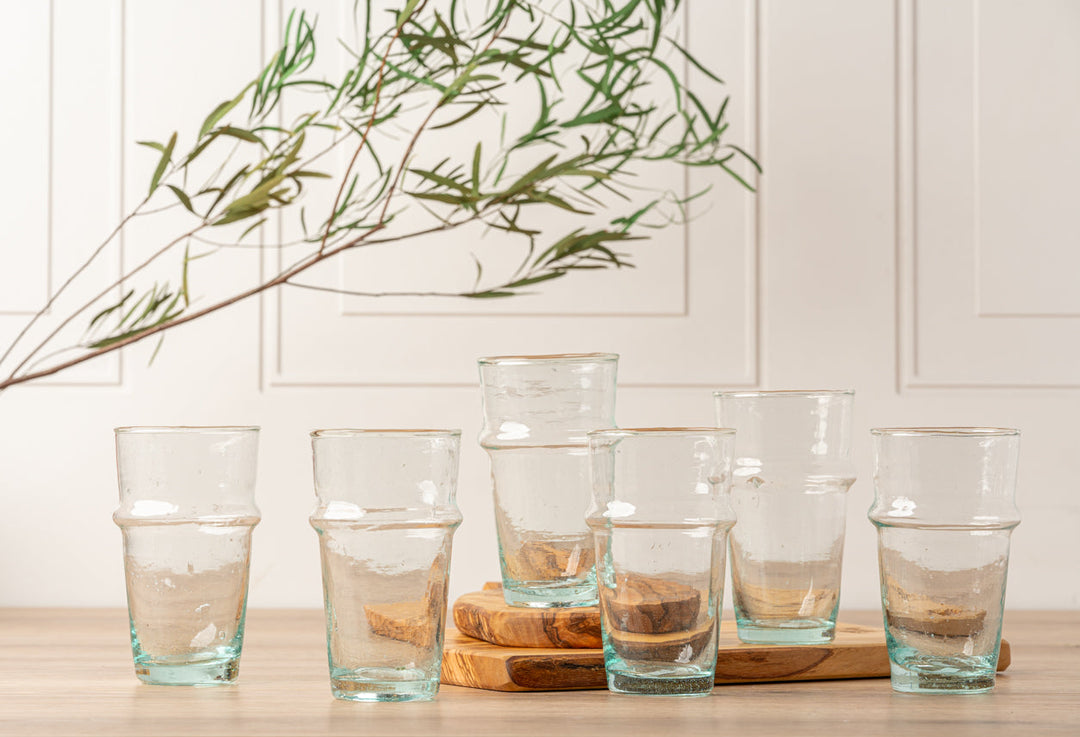 Moroccan Beldi Glassware - Set of 6 by Verve Culture