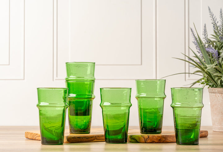 Moroccan Beldi Glassware - Set of 6 by Verve Culture