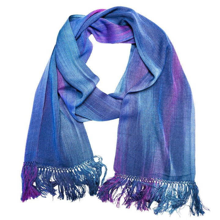 Handwoven Organic Bamboo Fringe Scarf by Upavim Crafts