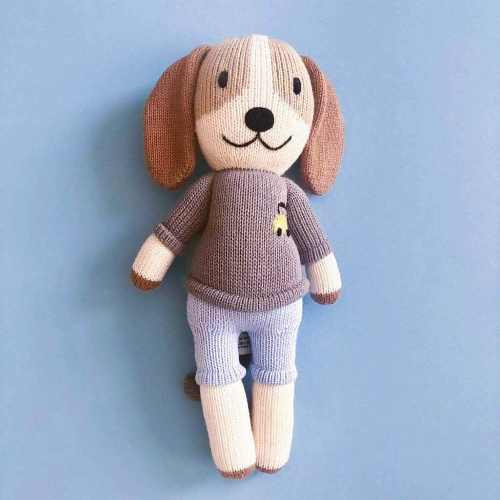 Organic Knit Doll, Frank Dog by Estella