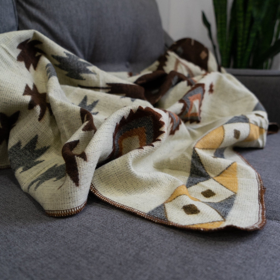 Andean Alpaca Wool Blanket - Mojave (Throw) by Alpaca Threadz