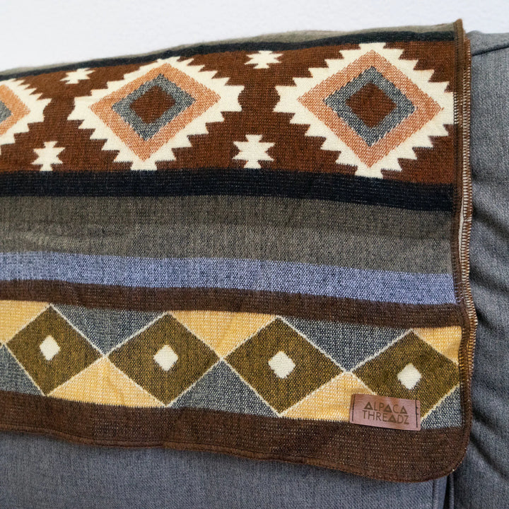 Andean Alpaca Wool Blanket - Mojave (Throw) by Alpaca Threadz