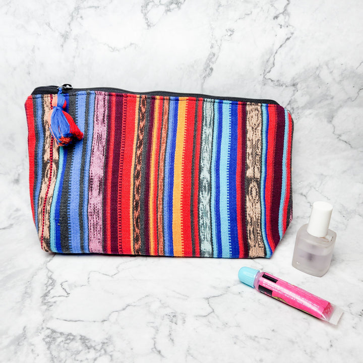 Plastic-Lined Cosmetic Travel Bag by Upavim Crafts